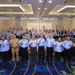 Foto bersama usai kegiatan sostek Perawatan Kesehatan di Hotel Leedon, Senin (31/7/2023).