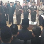 Gubernur Jatim Khofifah memimpin pelantikan Bupati Malang, Sanusi.