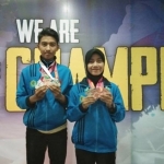 Kedua Atlet Taekwondo SMKN 2 Pamekasan, Ayu Septianingrum dan Ferdi Anas Abdan.