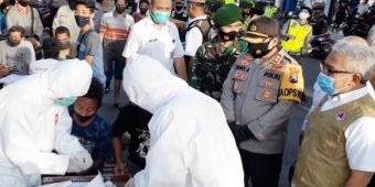 Pjs Bupati Mojokerto Tancap Gas Operasi Yustisi, Pelanggar Langsung Rapid Test di Tempat