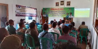 Gandeng DLH Ngawi, TMMD Gelar Sosialisasi Pengelolaan Sampah di Balai Desa Bangunrejo