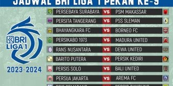 Jadwal BRI Liga 1 2023-2024, 18-20 Agustus 2023: Ada Big Match Persebaya vs PSM, Persija Jumpa Arema