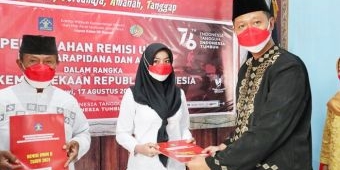 307 Napi Lapas Ngawi Terima Remisi HUT ke-76 Kemerdekaan RI