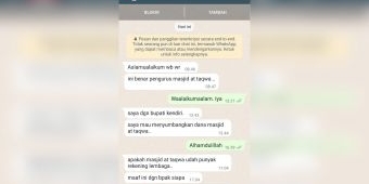 Akun WA Catut Nama Bupati Kediri Hendak Sumbang Masjid, Dhito: Bukan Berasal dari Saya