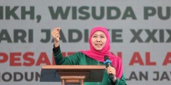 Disambut Doa, Khofifah Ajak Santri Ponpes Al Anwar Bangkalan untuk Tempuh Pendidikan yang Tinggi