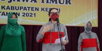 Bersama Perwosi, Istri Bupati Kediri Sosialisasikan Senam Kreasi