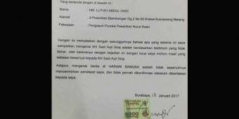 ​Pencabutan Berita KH Lutfi Abdul Hadi dan Permohonan Maaf kepada KH Said Aqil Siraj