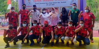 Wabup Bu Min Bersama Ketua KONI Gresik Resmikan Lapangan Sepak Takraw di Bawean