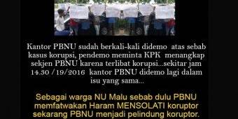 Demo, Minta KPK Tangkap Sekjen PBNU