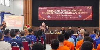 Ratusan Napi di Tuban Terima Sosialisasi Pemilu 2024 dari KPU