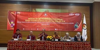 Warga Binaan Lapas IIA Terima Sosialisasi dan Pendidikan Pemilih oleh KPU Kota Kediri