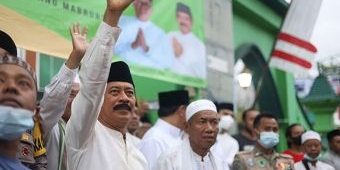 Wabup Pamekasan Bersama Forkopimda Sambut Kedatangan Jemaah Haji di Masjid Agung