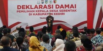 Para Cakades Gelar Deklarasi Damai, Bupati Dhito Minta Kades Terpilih Mau Bekerja untuk Rakyat