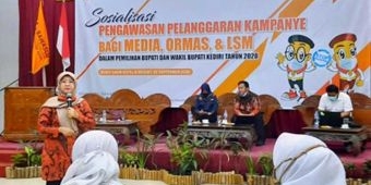 Bawaslu Sosialisasikan Pengawasan Pelanggaran Kampanye Bagi Media, Ormas, dan LSM di Pilbup Kediri