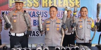 Pakai Knalpot Brong, Ratusan Motor Diamankan Polres Tuban