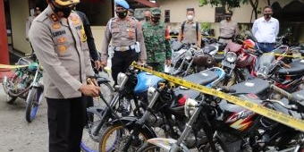 Dinilai Bisa Tularkan Covid-19, Petugas Gabungan di Kediri Razia Balap Liar, Ratusan Motor Disita