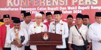 Pendaftaran Pilkada 2024 di Sampang, Seruan Mandat Menang Rakyat Senang Jadi Tantangan Petahana