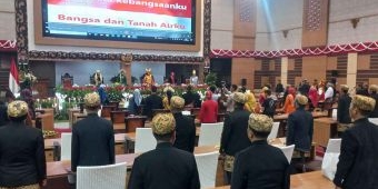 Dengarkan Pidato Kenegaraan Presiden Jokowi, DPRD Kabupaten Mojokerto Gelar Rapat Paripurna 