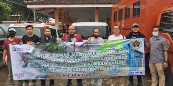 ​Perumdam Tirta Pandalungan Jember Gandeng PWI Berikan Bantuan untuk Korban Banjir Bandang