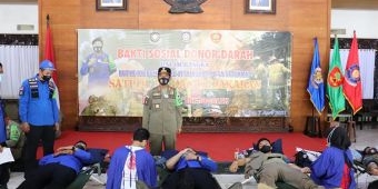 Peringati Ultah ke-71, Satpol PP Trenggalek Gelar Donor Darah