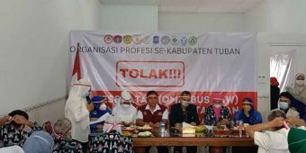 Tolak RUU Kesehatan Omnibus Law, Sejumlah Organisasi Kesehatan Berkumpul di Kantor IDI Tuban