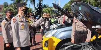 Jelang Pilkades Serentak, Kapolres Batu Periksa Kendaraan Dinas