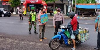 Disiplinkan Prokes, Jajaran Kodim Madiun Bersama Tiga Pilar Lakukan Operasi Yustisi