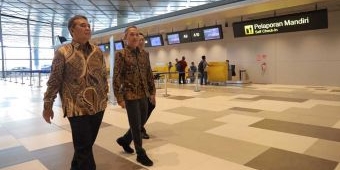 Bandara Dhoho Resmi Beroperasi, Sekda Kota Kediri Hadiri Inaugural Flight