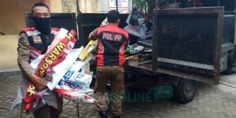 Pelanggaran Kampanye Makin Masif, Bawaslu Kota Mojokerto Sita 59 APK Caleg