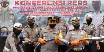 Jelang Tahun Baru, 168 Motor Knalpot Brong di Jombang Disita Polisi