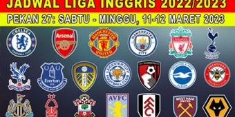 Jadwal Liga Inggris  11-12 Maret 2023: Bournemouth vs Liverpool, Manchester United vs Southampton