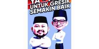 Beredar Karikatur Yani-Alif di Medsos, Peluang Duet di Pilkada Gresik Kian Menguat