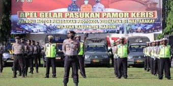  Polres Madiun Gelar Apel Pasukan Pamor Keris