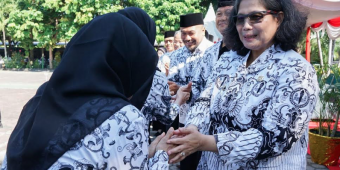 Halal Bihalal Bersama PGRI Kota Kediri, Pj Zanariah Ungkap Komitmen Pemkot di Bidang Pendidikan