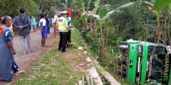 Bus Pengangkut Pelajar Terguling di Wonosari Malang, Sopir Diduga Tak Kuasai Medan