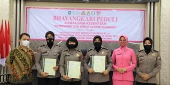 Puluhan Polwan Polres Tulungagung Jalani Deteksi Kanker Payudara, Dapat Tips Cara Lakukan Sadari