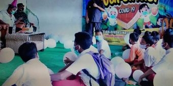 Unik, Puskesmas Dasuk Sumenep Gelar Vaksinasi Anak Berkonsep ala Ultah