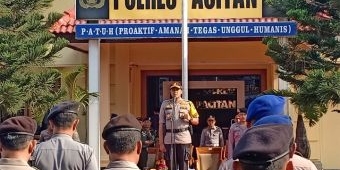 Jelang Pelantikan Presiden, Gelar Apel Gabungan di Mapolres Pacitan