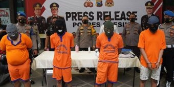 Polres Gresik Bekuk 4 Pelaku Curanmor