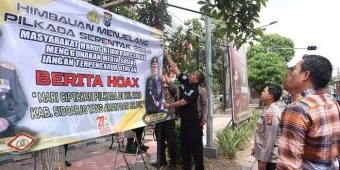 ​Kampanyekan Pilkada Damai, Polresta Sidoarjo Sebar Imbauan Anti-Hoaks