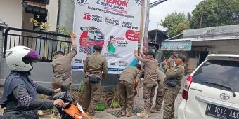 Alasan Satpol PP Tak Berani Turunkan Baliho dan Spanduk Bakal Calon Wali Kota Batu