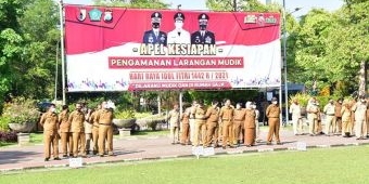 Peniadaan Mudik, Personel Gabungan Siaga di Perbatasan Sidoarjo