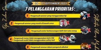 Polres Mojokerto Gelar Operasi Zebra Semeru 2023