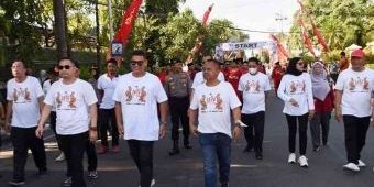 Jalan Sehat HPN Jatim 2023, Wali Kota Kediri Apresiasi Deklarasi Damai Perguruan Silat