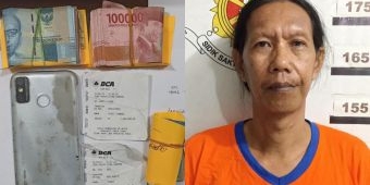 Pria ini Dibekuk Saat Sedang Merekap Tombokan Togel di Pos Satpam Karah Agung Jambangan