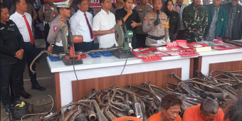 Jelang Idulfitri, Polres Mojokerto Gelar KRYD dan Pemusnahan Barang Bukti Hasil Operasi Pekat