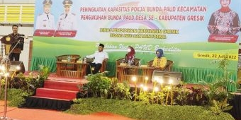 Hadiri Pelantikan Bunda PAUD Gresik, Nur Saidah Siap Perjuangkan Anggaran