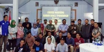 Ajak Sinergi, Dandim 0802 Ponorogo Gelar Coffee Morning Dengan Insan Pers