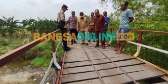 Jembatan Talun Brak Dibangun 2025, Monitoring Pjs Bupati Mojokerto Disambut Syukur Warga