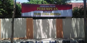 H-30 Coblosan, Spanduk Provokatif Bertebaran di Sudut Kota Banyuwangi